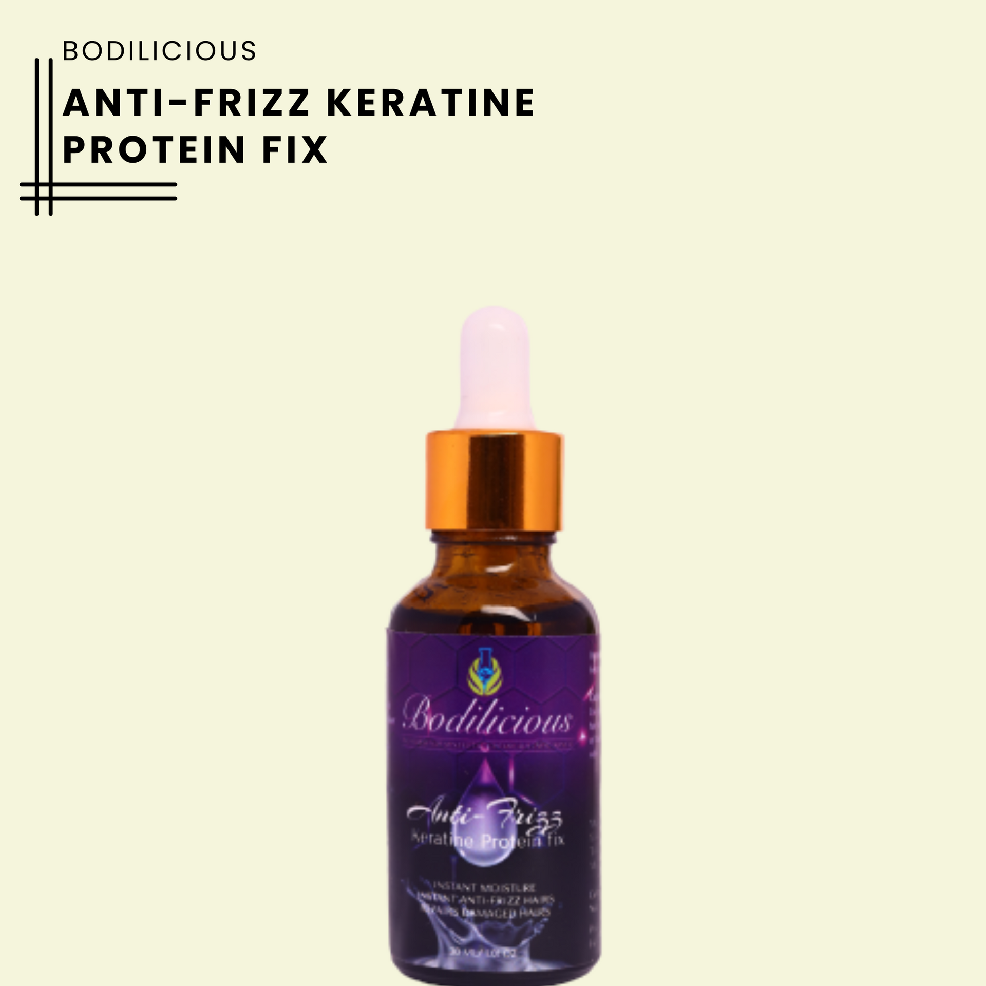 Keratine protein fix for damaged hair