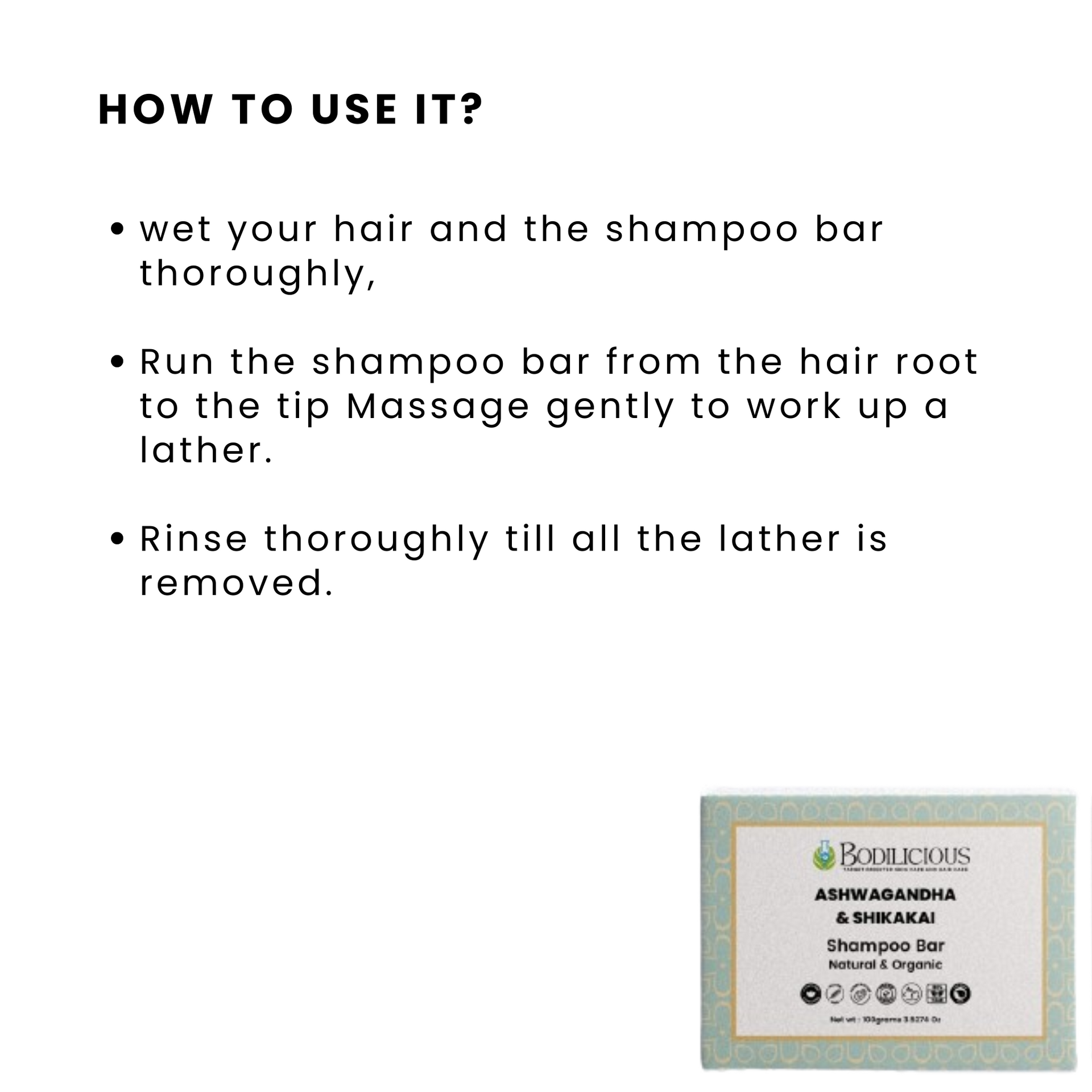 Ashwagandha and Shikakai Anti-dandruff Shampoo bar