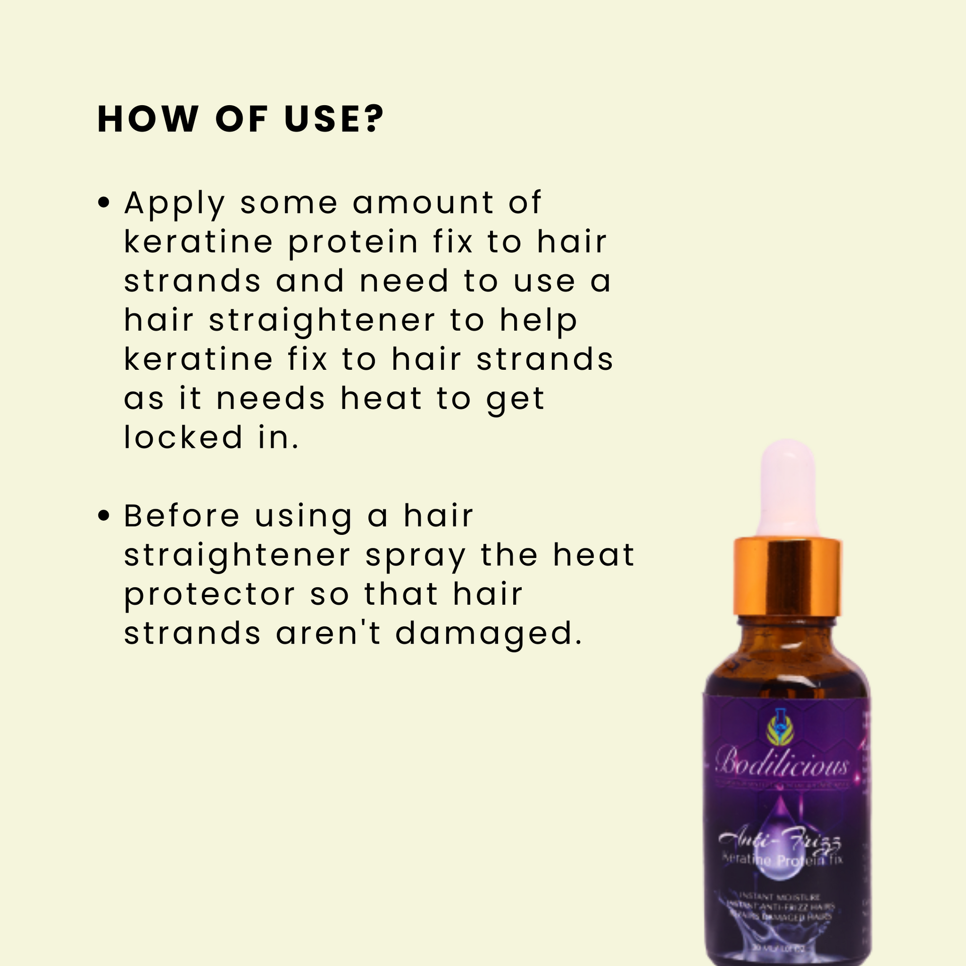 Keratine protein fix for damaged hair