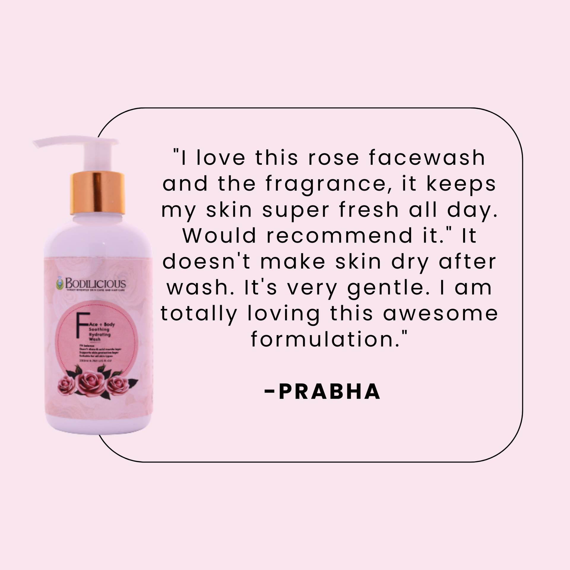 Bodilicious Rose Face and Body Wash | Infuses  Radiance and Refreshment Into Your Skin.