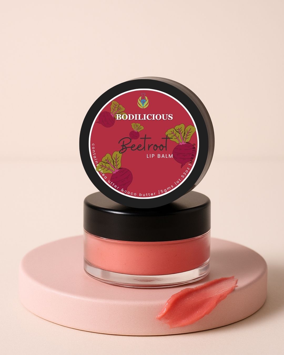 Beetroot lip balm