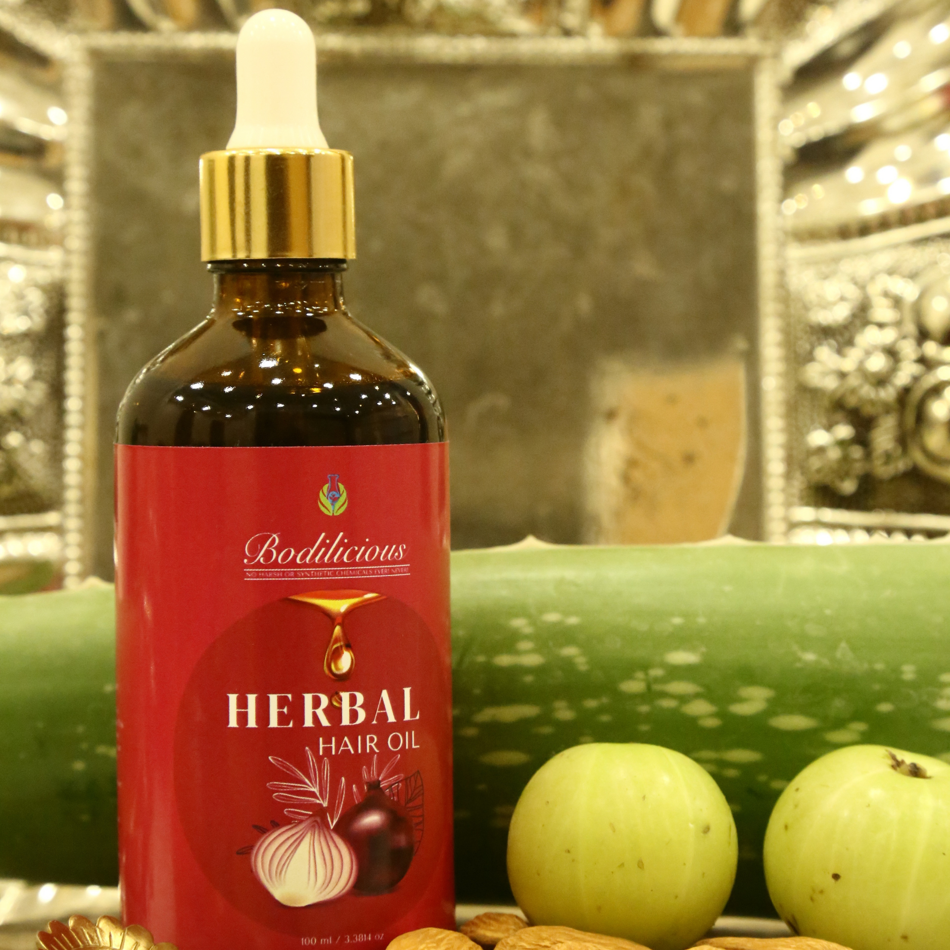 Bodilicious'S Best organic Herbal Hair Oil for Hair Growth - Anti Hairfall