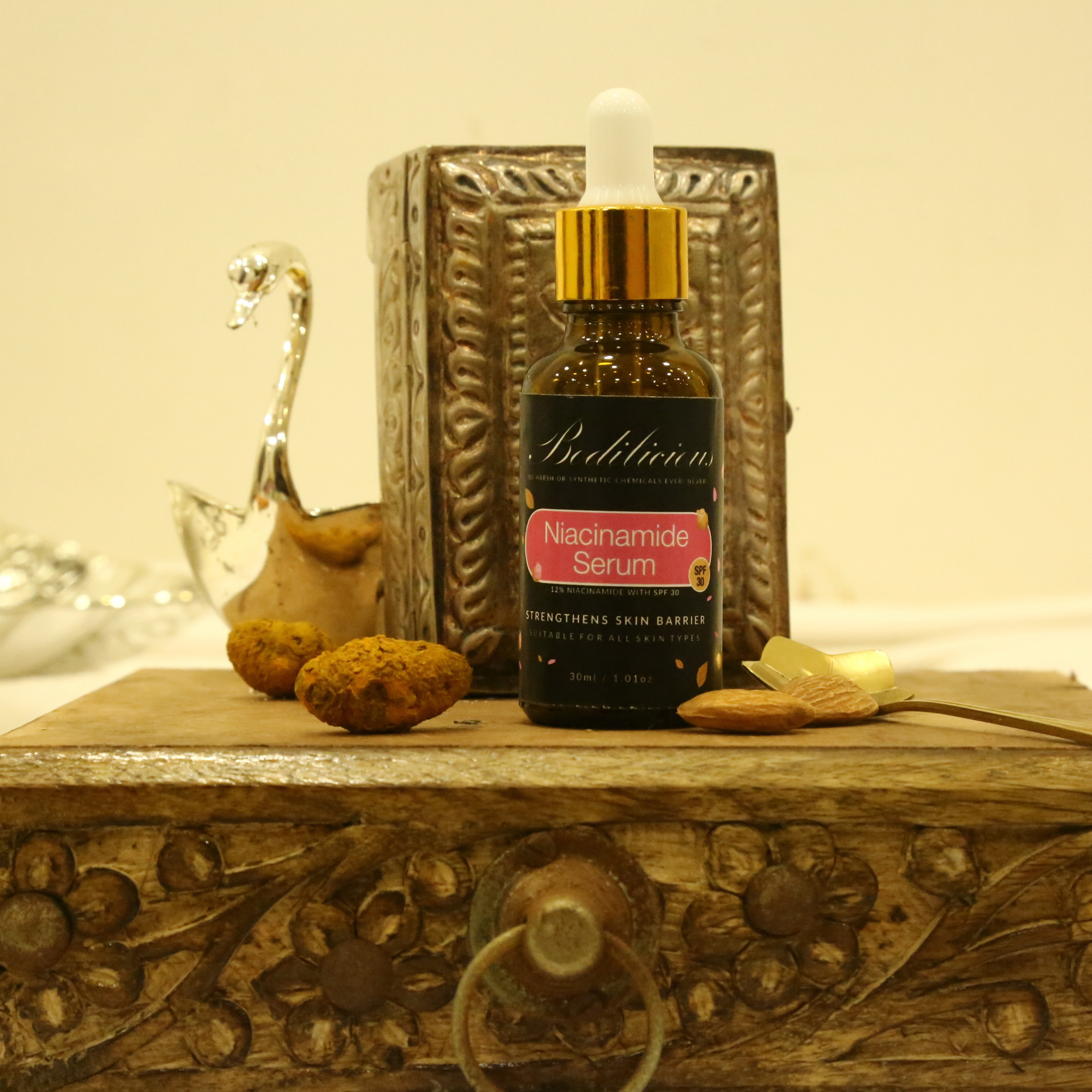 Bodilicious Niacinamide Serum with SPF 30 | Reduces Hyper Pigmentation, Dark Spots, & Freckles