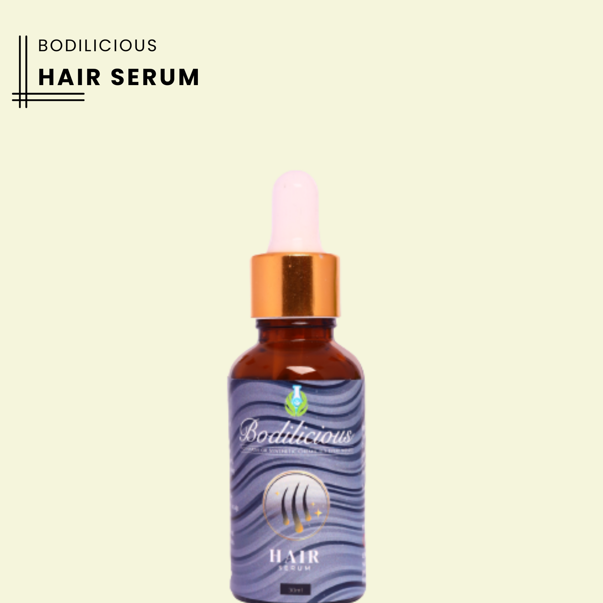 Bodilicious's Hair Serum | Controls Hair Frizz | Nourishes The Hair without Making It Greasy