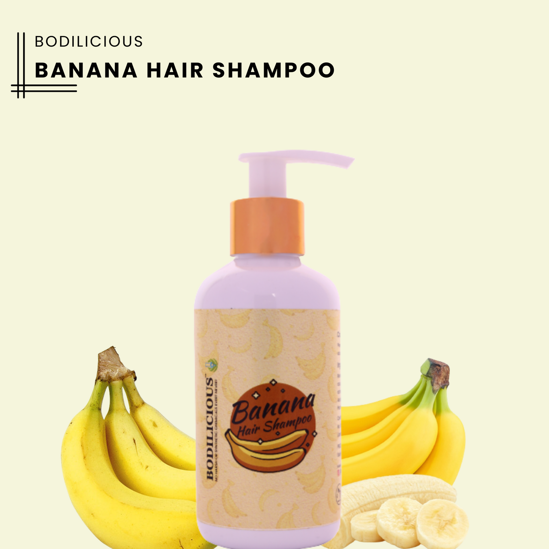 Bodilicious Banana Shampoo | Perfect Solution For Dry Hair And Dry Scalp