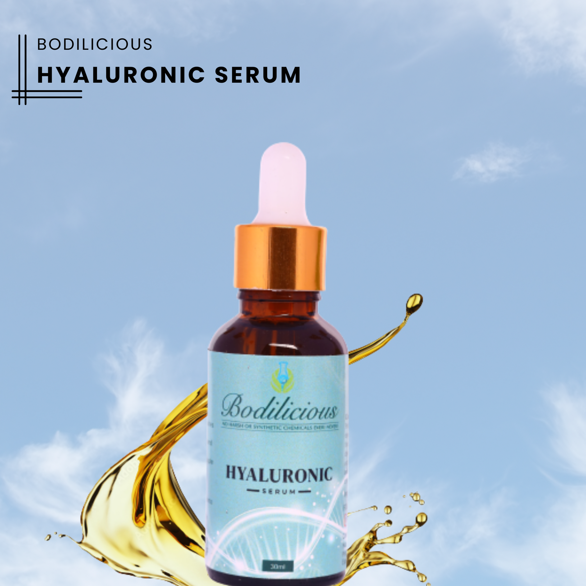 Bodiilicious's Hyaluronic Serum | Intense Hydration | Smooth & Supple Skin