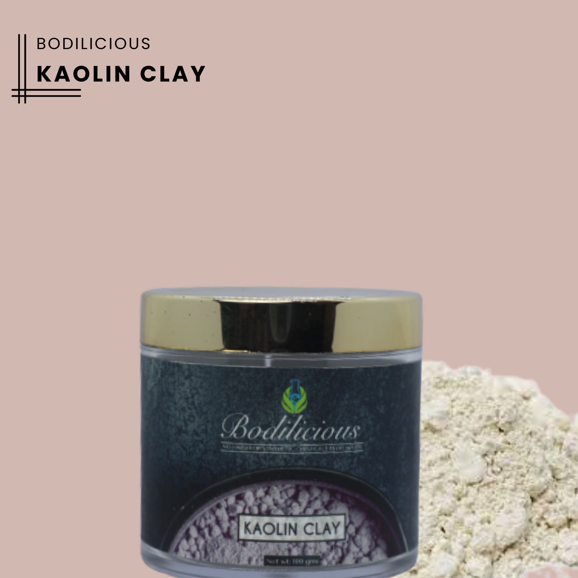Bodilicious's Kaolin clay | Reduce Skin Inflammation | Provide Instant Brightness