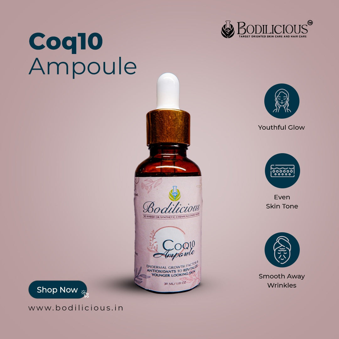 Bodiilicious's Coenzyme Q10 serum | Reduce fine lines and wrinkles |  Evens skin tone