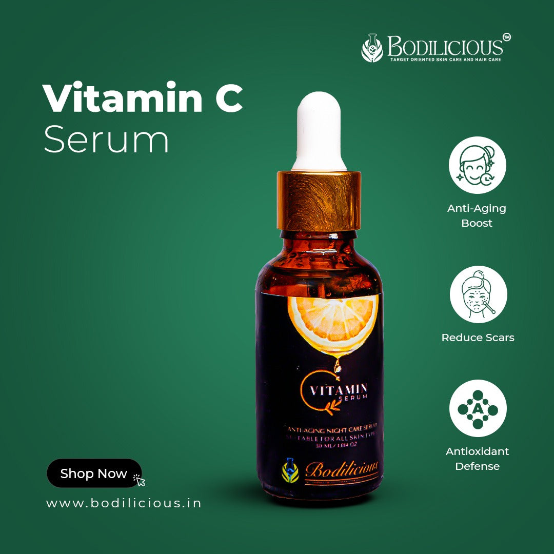 Bodilicious Vitamin C Serum | Reduce Dark Spots, Hyperpigmentation |  Enhance Skin Radiance For Even Tone